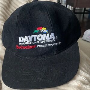 Budweiser Black Racing Logo Cap with Multicolor Embroidery